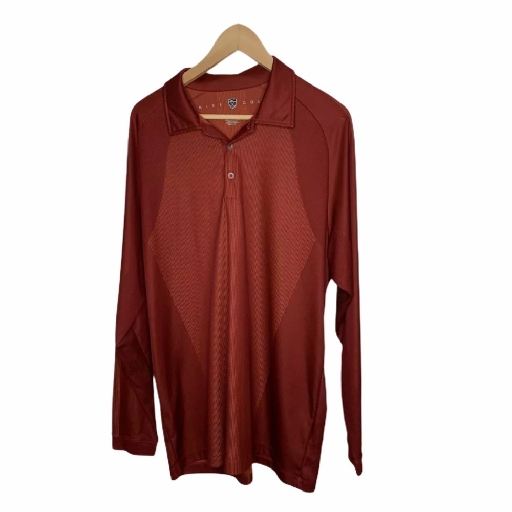 Nike Golf Mens Shirt Size XL Maroon Red L/S